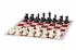 Vinyl roll-up chess board, white/red